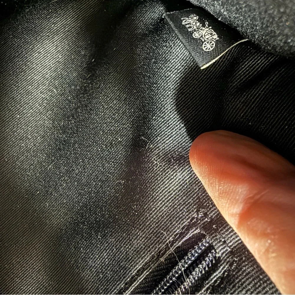 Coach Patricia Saddle Bag F88145 Black Leather Crossbody | Gunmetal Hardware - Picture 13 of 16